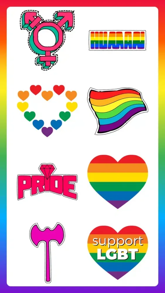 Tangkapan layar Gay Pride Month LGBT Sticker
