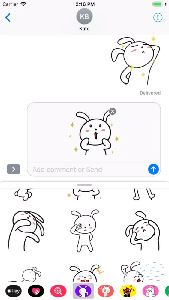 Capturas de pantalla de Lily Funny Emotes for Texting