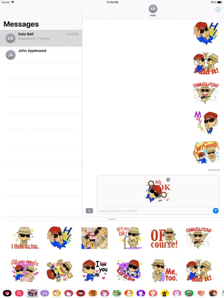 Cuca & Buka Emoji Stickers App iPad  スクリーンショット