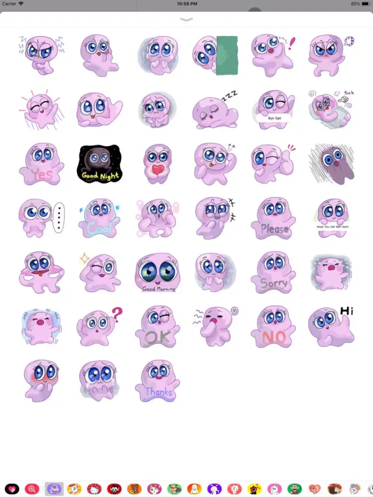 Tangkapan skrin Jolly Jelly Emojis Sticker App iPad 