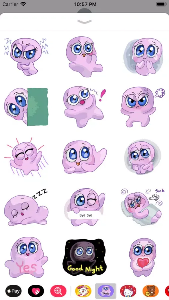 Tangkapan skrin Jolly Jelly Emojis Sticker App