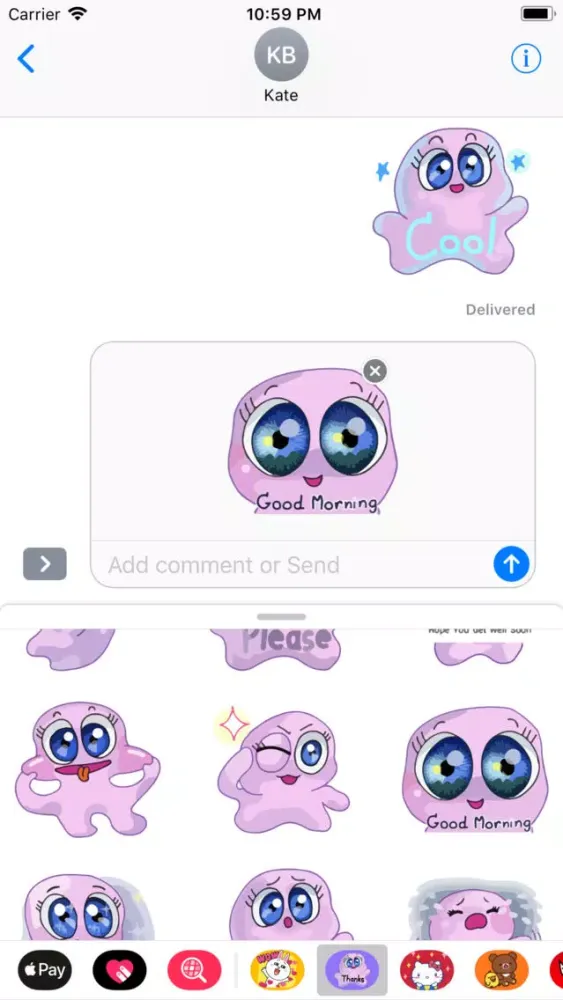 Tangkapan skrin Jolly Jelly Emojis Sticker App