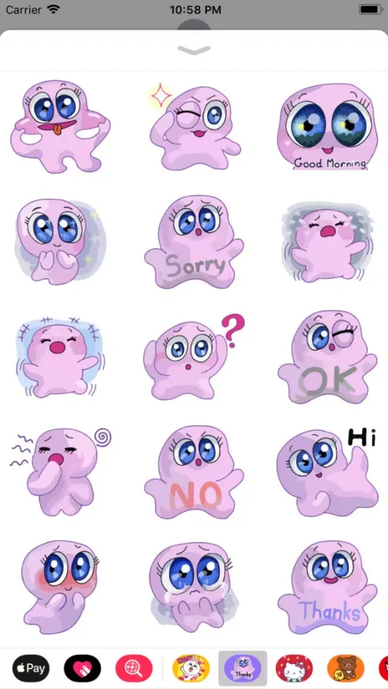 Tangkapan skrin Jolly Jelly Emojis Sticker App