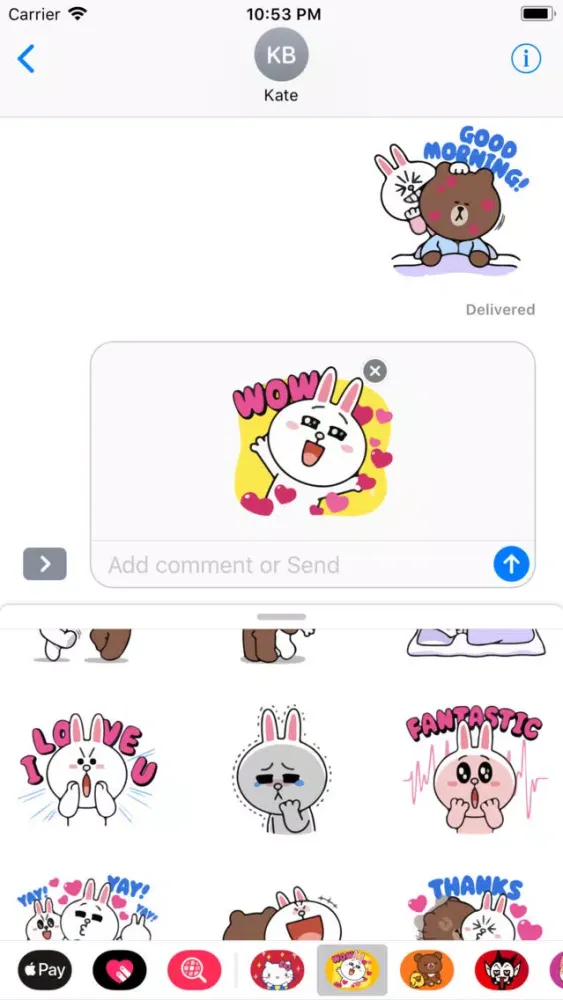 Ảnh chụp màn hình của Birdie Cute Stickers for Texts
