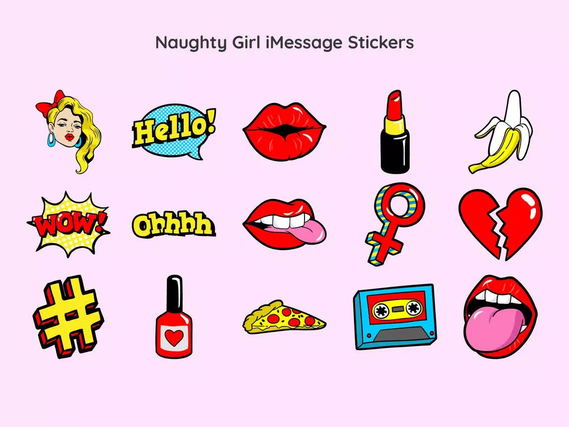 Naughty Girl Expression Emojis iPad  Screenshots