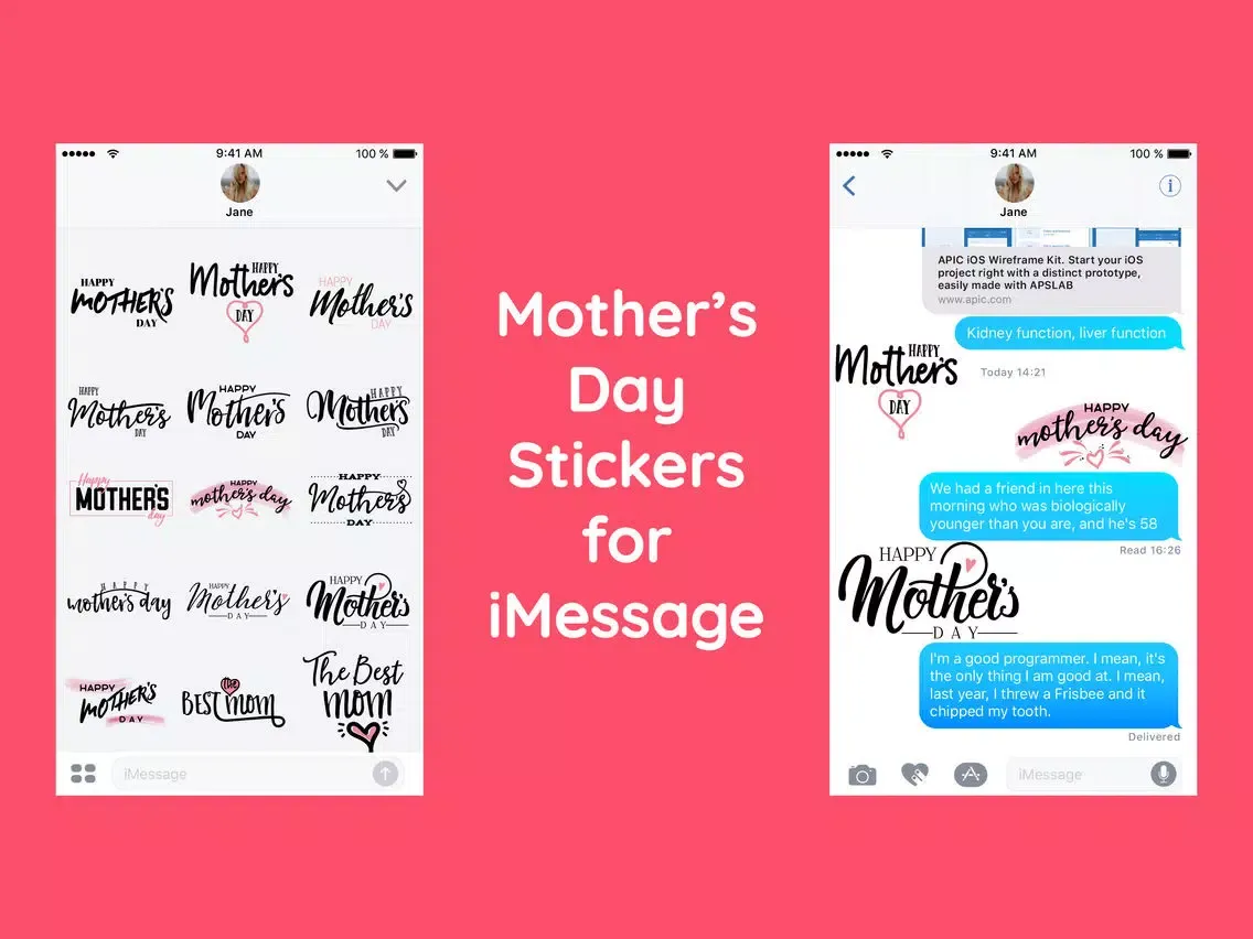 Best Mother's Day Stickers App iPad  스크린샷