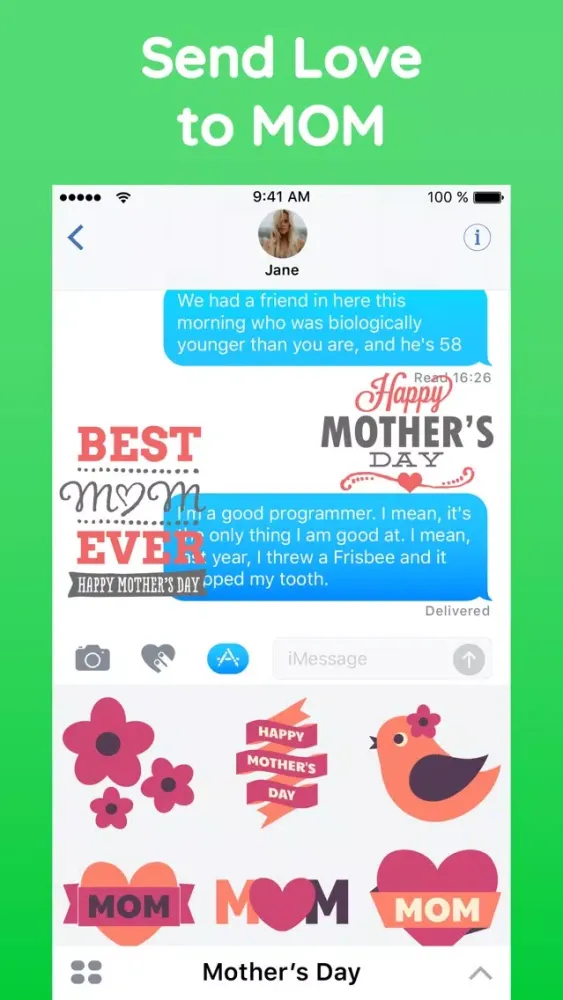 Capturas de tela do Happy Mothers Day Sticker App