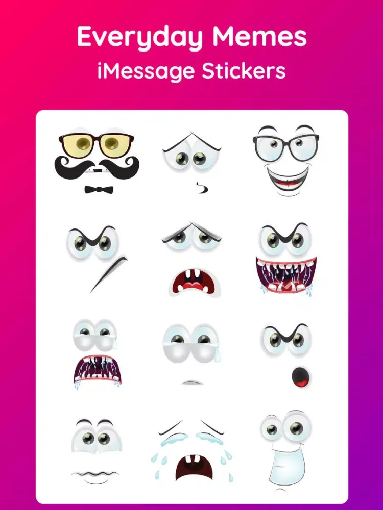 Capturas de tela do Funny Memes Expression Emojis iPad 