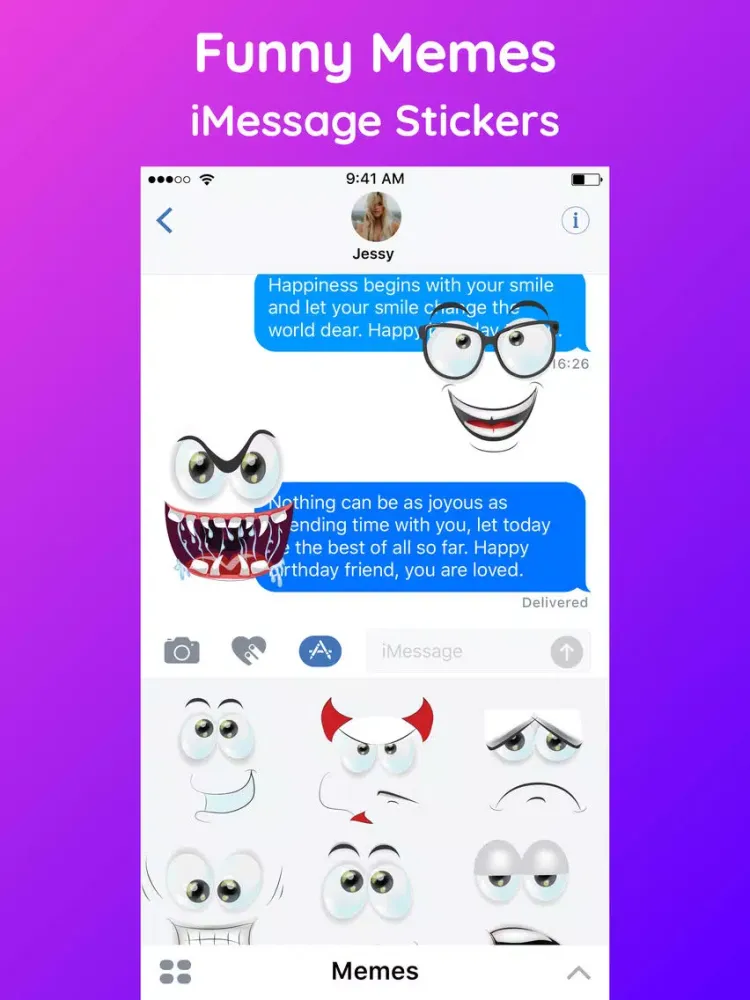 Capturas de tela do Funny Memes Expression Emojis iPad 