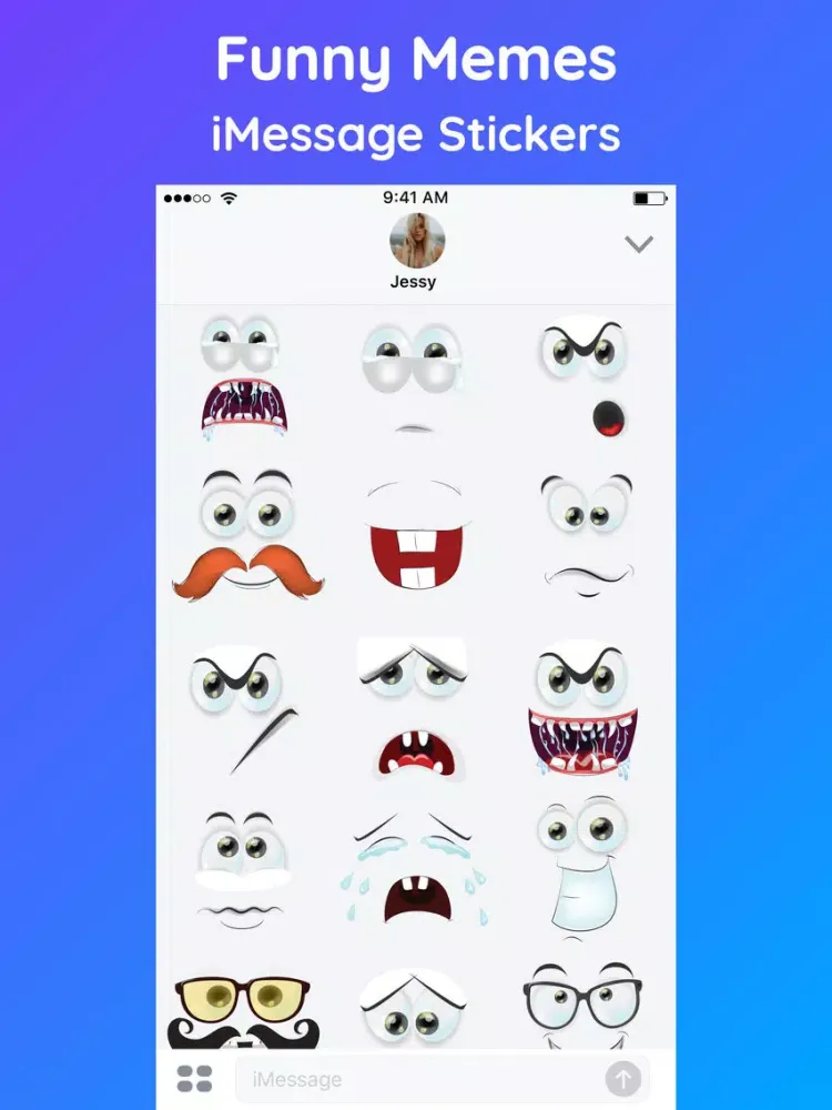Capturas de tela do Funny Memes Expression Emojis iPad 