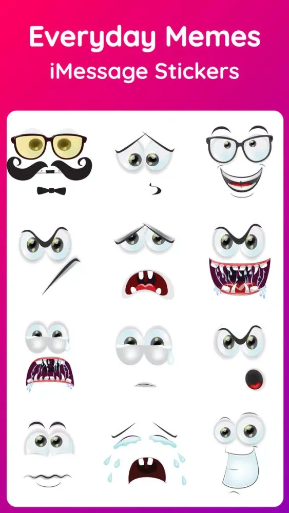 Capturas de tela do Funny Memes Expression Emojis