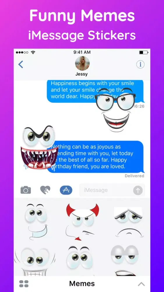 Capturas de tela do Funny Memes Expression Emojis