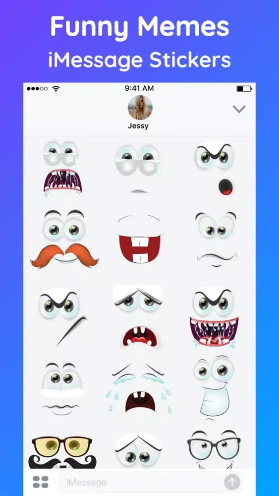 Capturas de tela do Funny Memes Expression Emojis