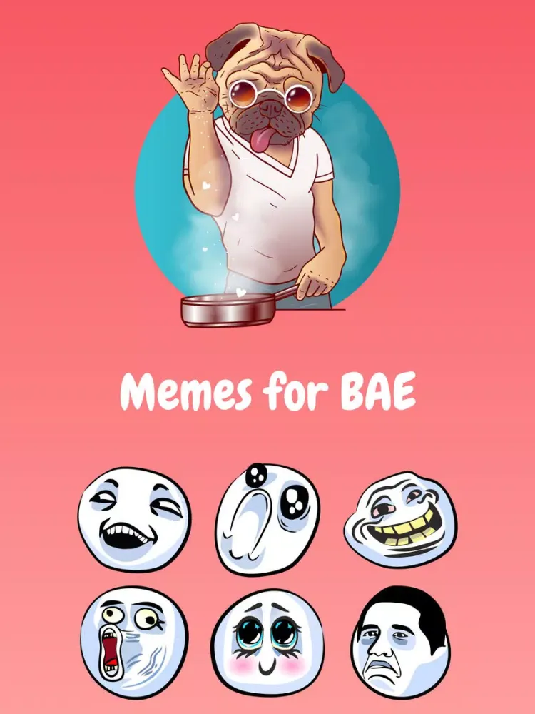 تصاویر Prank Bae Meme Faces Stickers iPad 