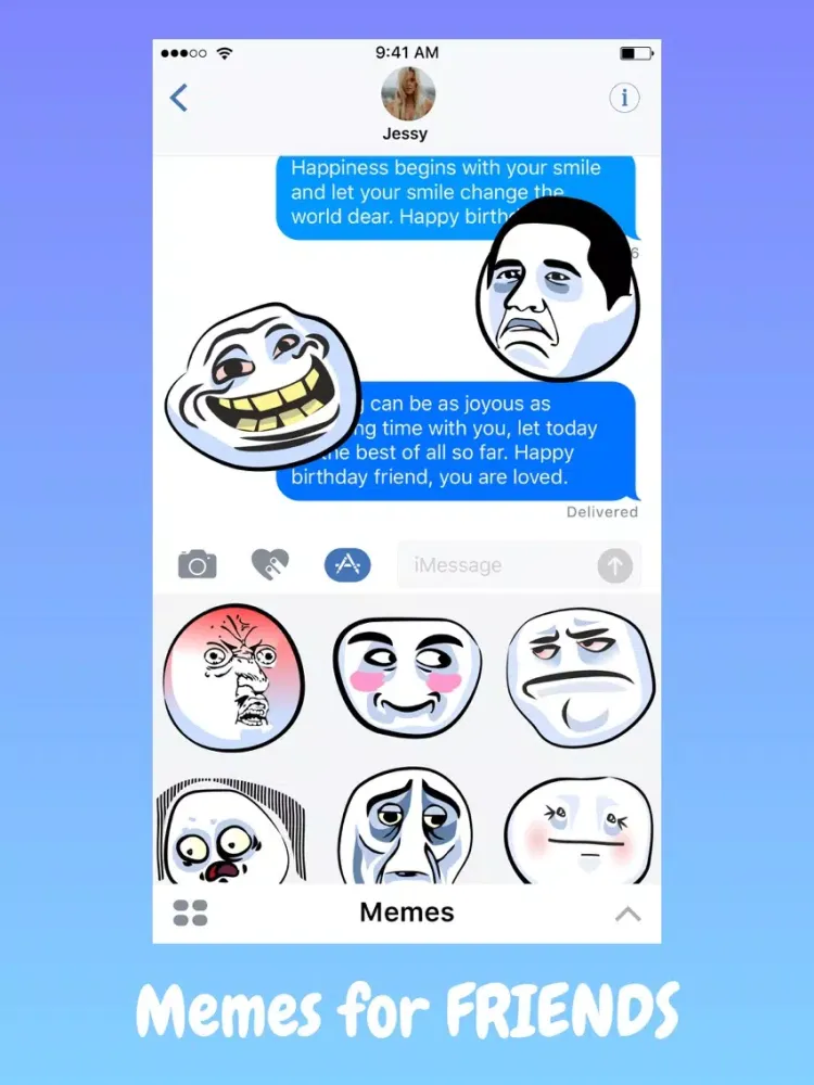 تصاویر Prank Bae Meme Faces Stickers iPad 