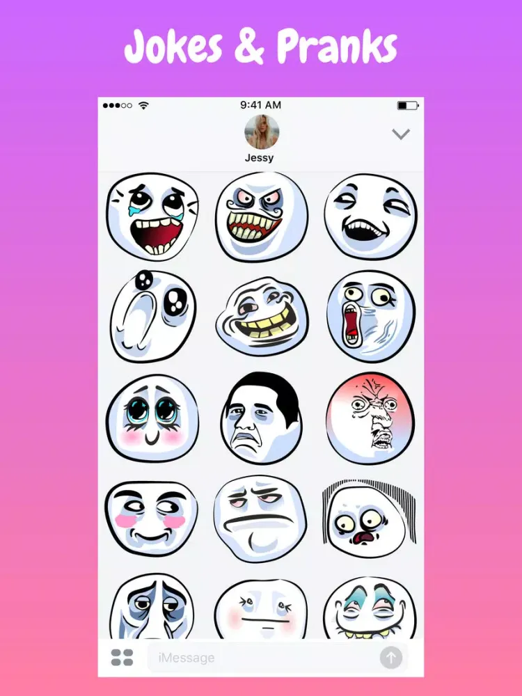 تصاویر Prank Bae Meme Faces Stickers iPad 