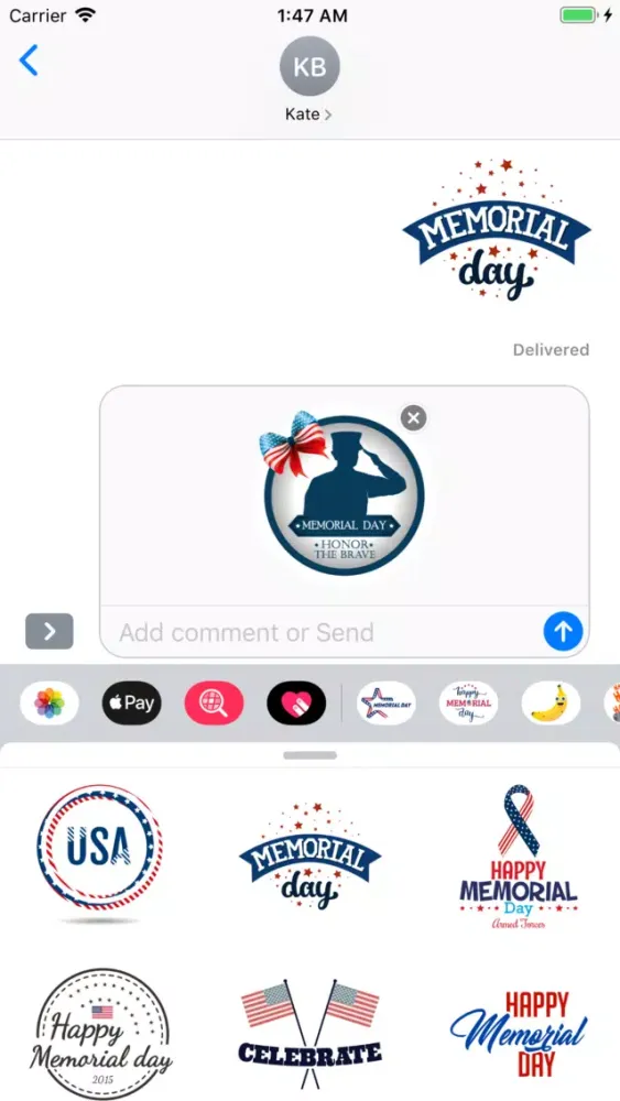 Zrzuty ekranu Memorial Day Cards & Wishes V