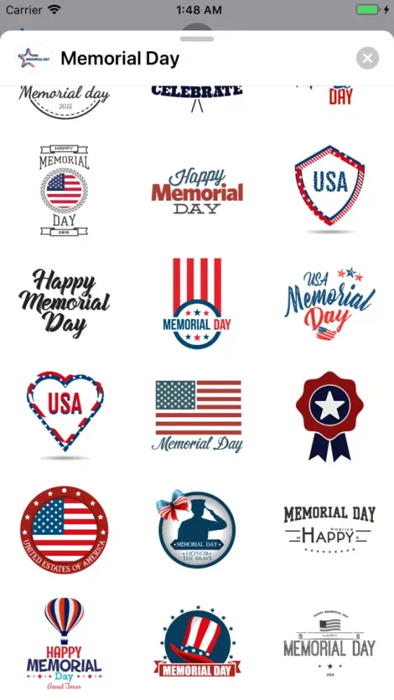 Zrzuty ekranu Memorial Day Cards & Wishes V