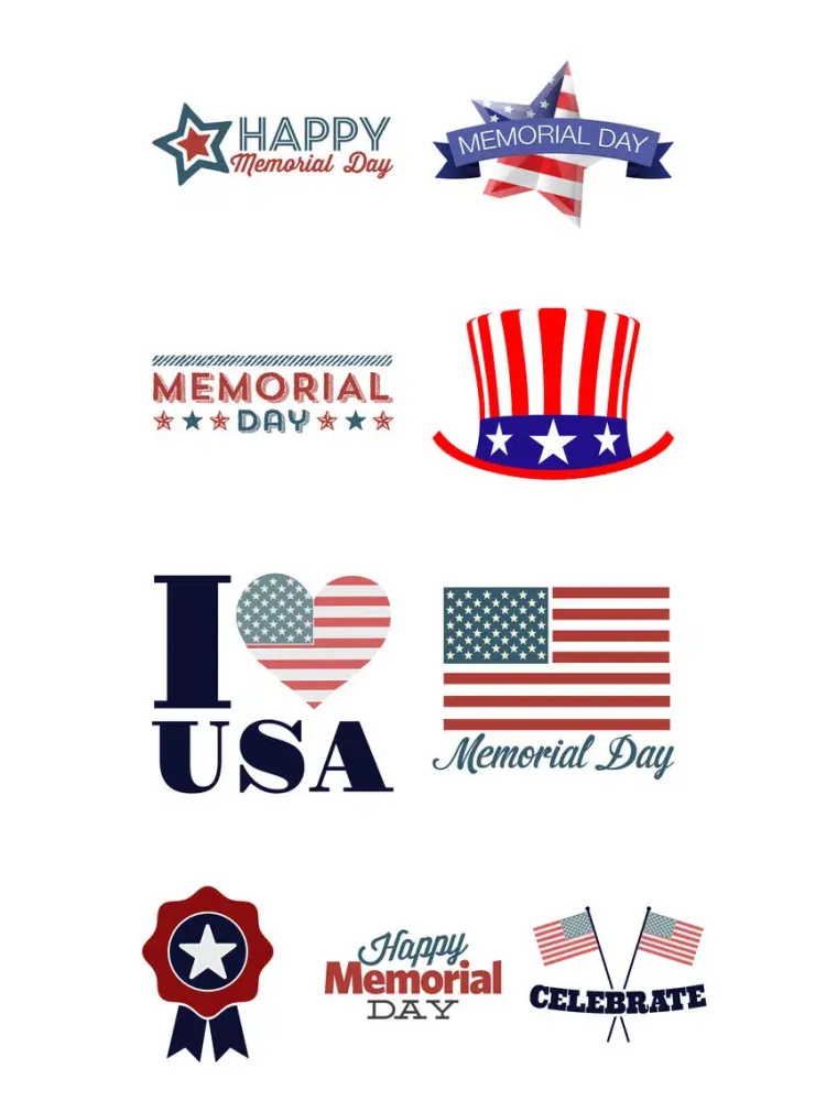 Memorial Day Greetings Sticker iPad  Screenshots