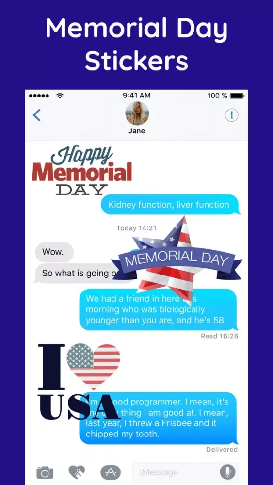 Memorial Day Greetings Sticker Screenshots