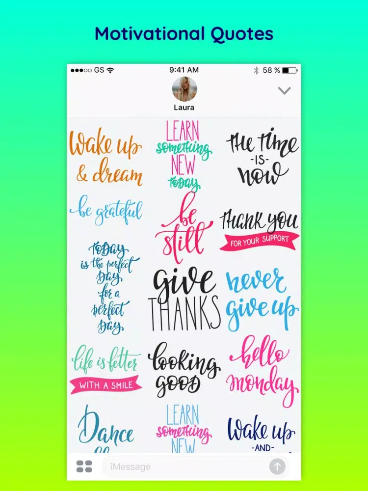 Скриншоты Motive - Inspirational Quotes & Text Chat Stickers iPad 