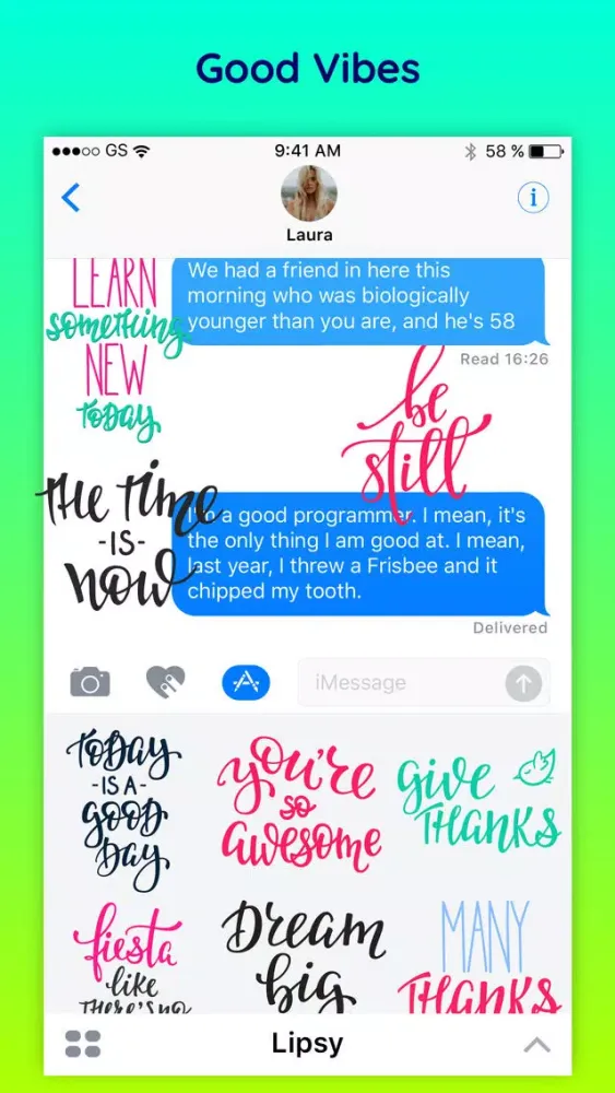 Скриншоты Motive - Inspirational Quotes & Text Chat Stickers