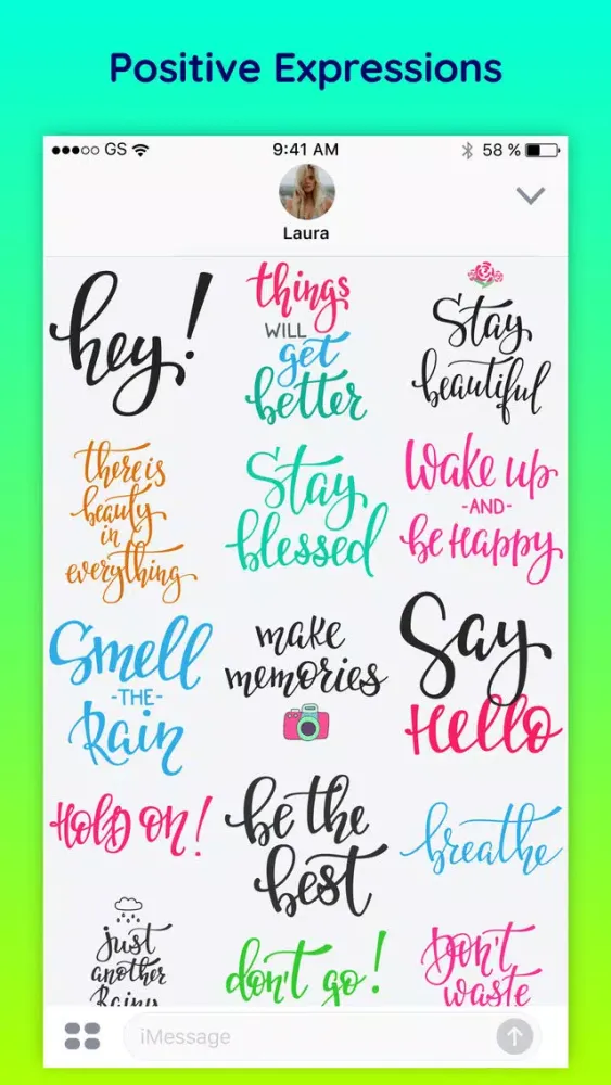 Скриншоты Motive - Inspirational Quotes & Text Chat Stickers