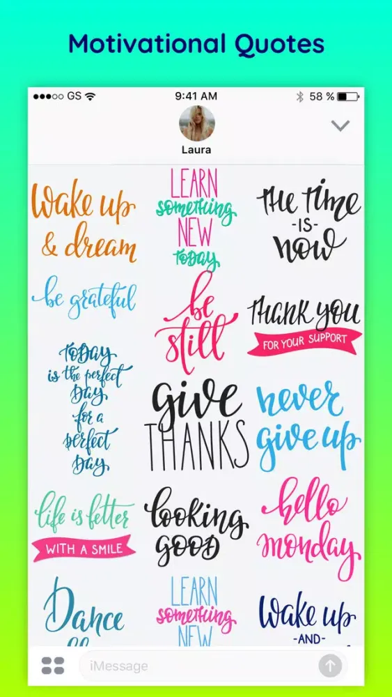 Скриншоты Motive - Inspirational Quotes & Text Chat Stickers