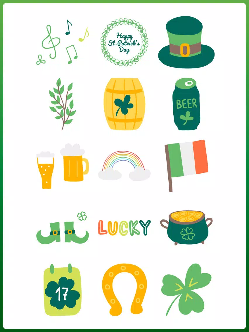 تصاویر St Patrick's Day Sticker Party iPad 