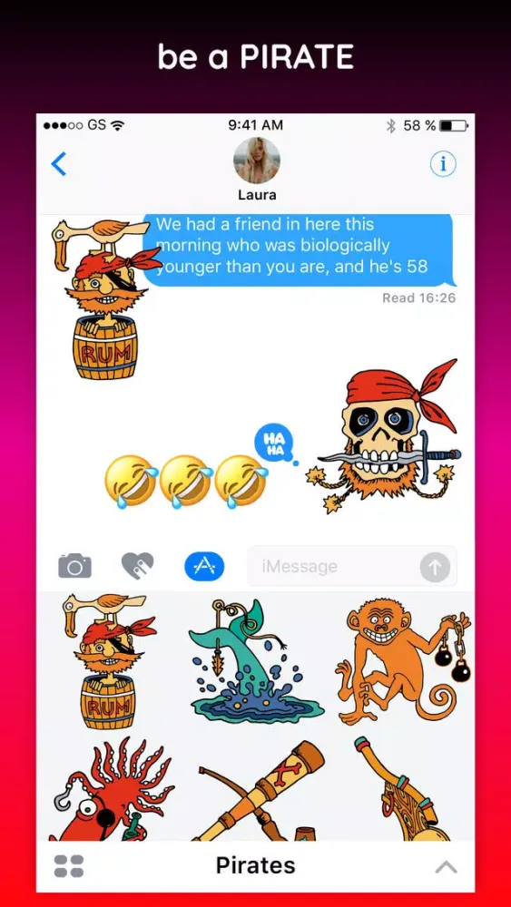 Pirates - Funny Cartoon & Comic Text Chat Stickers Screenshots