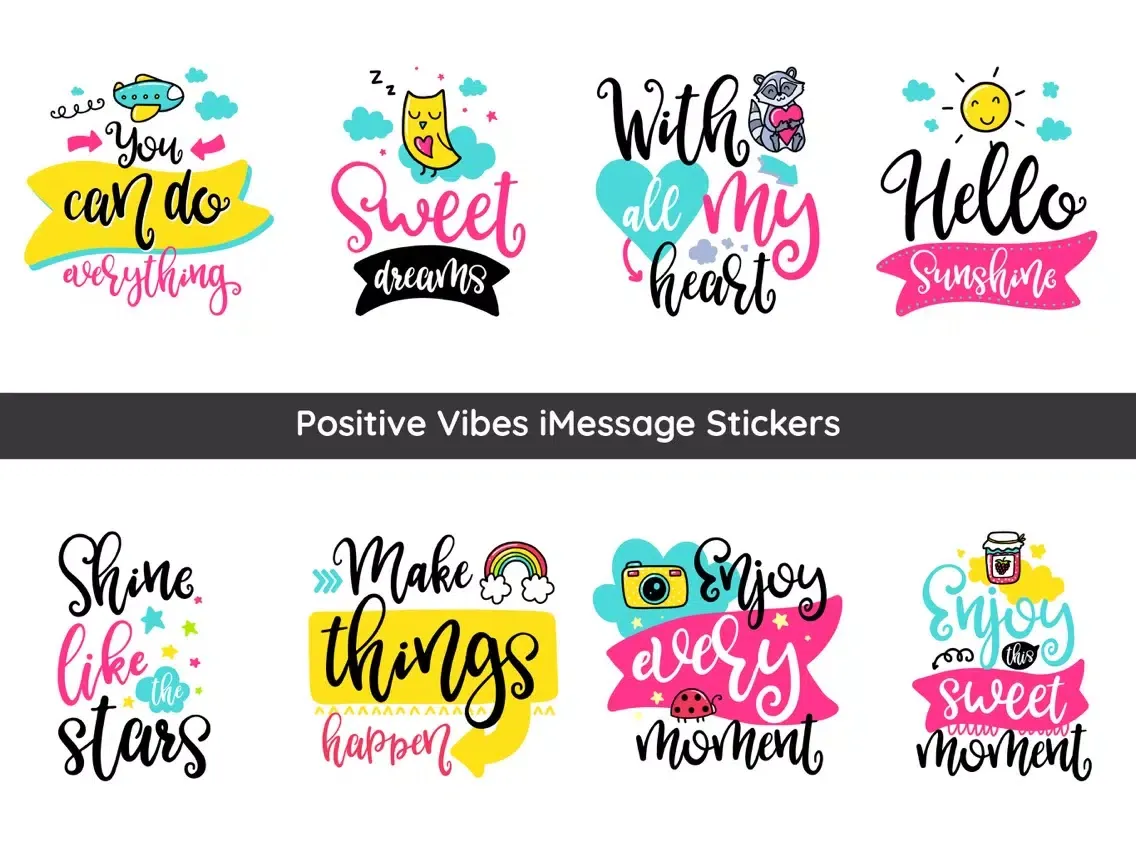 Screenshot di Positive Vibes Quotes Sticker iPad 