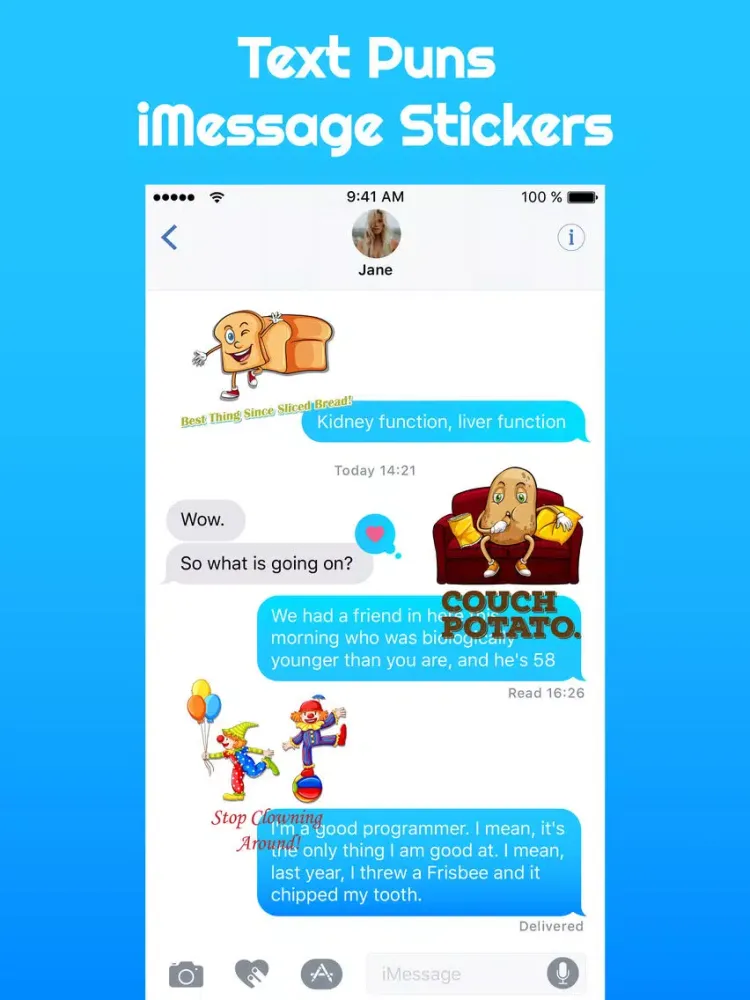 Capturas de pantalla de Daily Stickers Punny Puns App iPad 