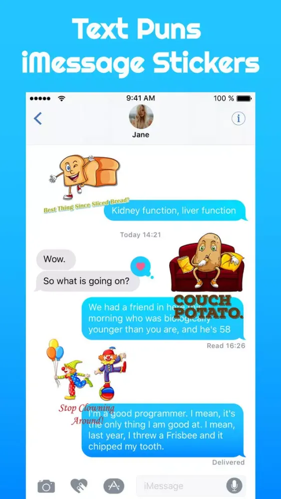 Capturas de pantalla de Daily Stickers Punny Puns App