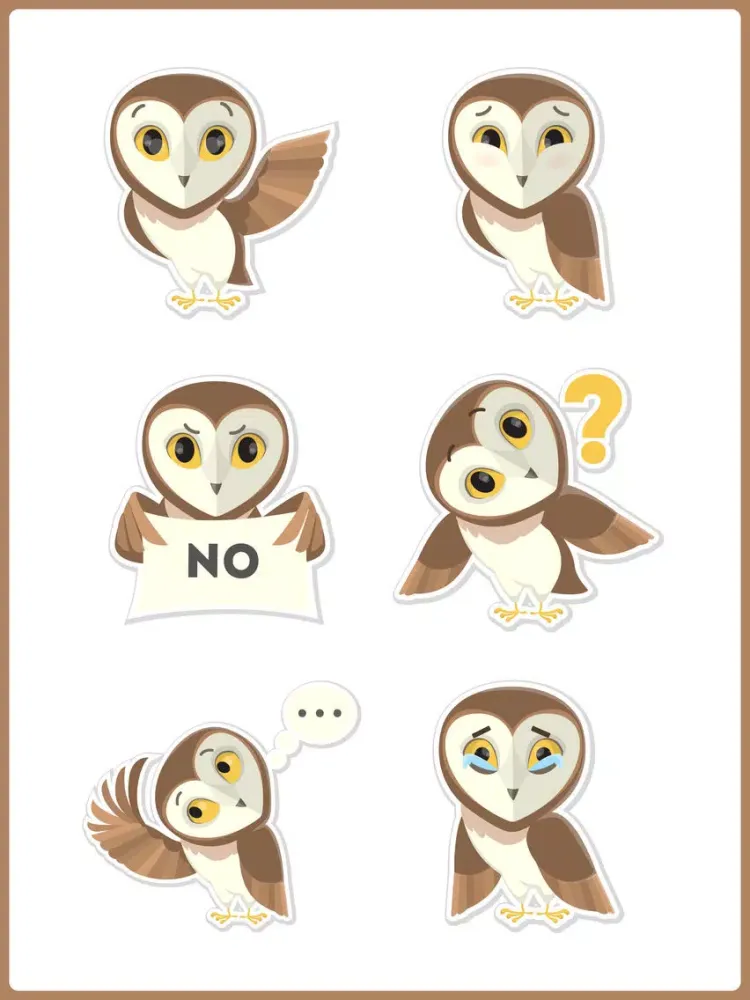 Zrzuty ekranu Owl don't Growl Stickers Emoji iPad 
