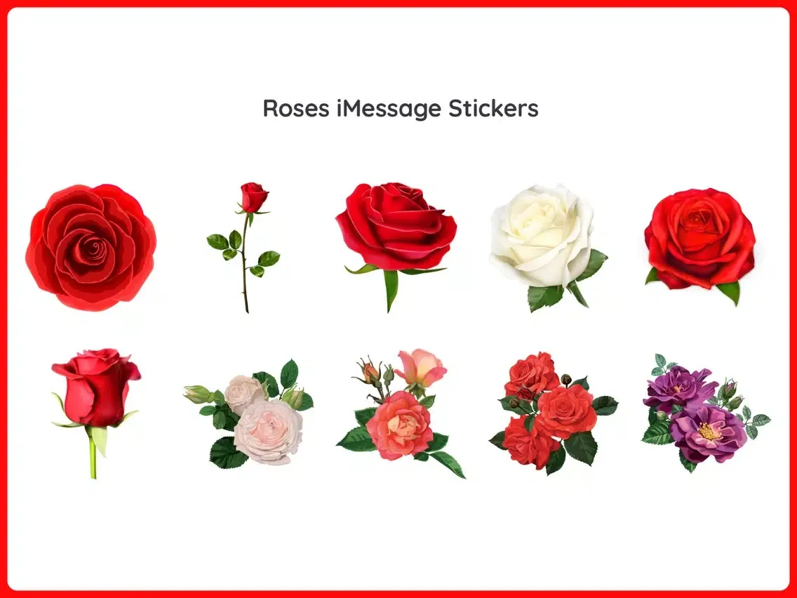 Tangkapan layar Romantic Roses Lovely Sticker iPad 