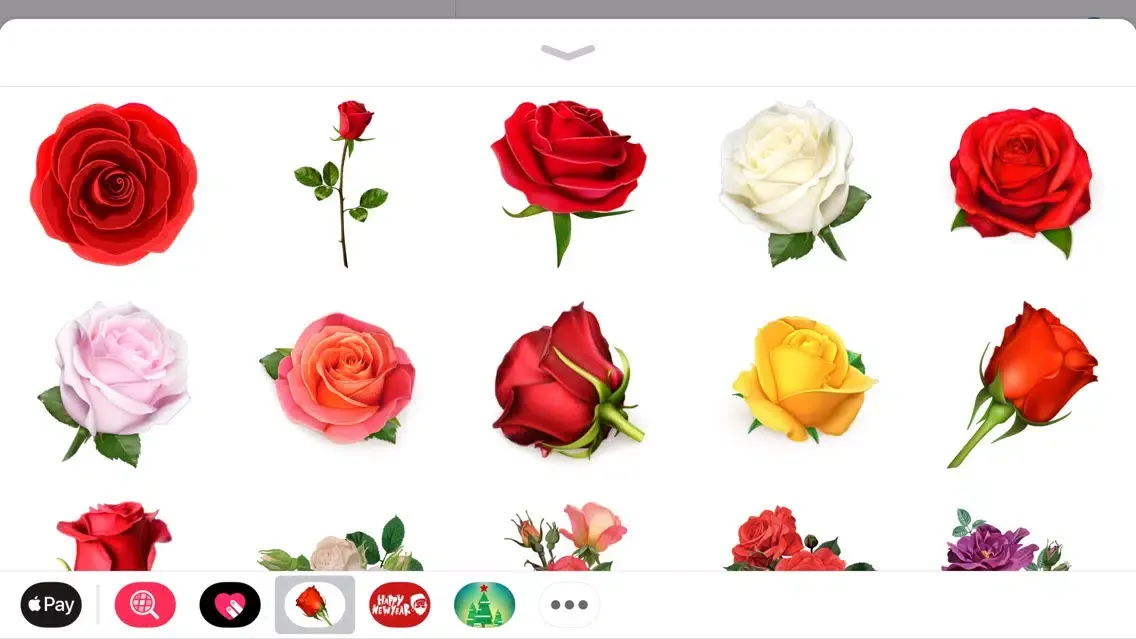 Tangkapan layar Romantic Roses Lovely Sticker