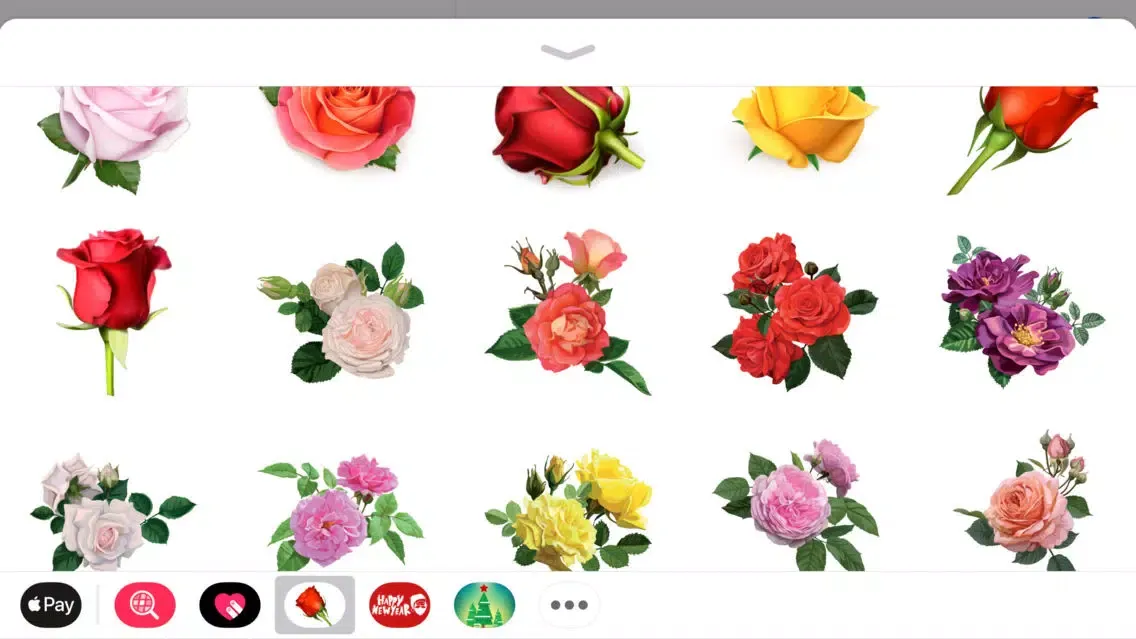 Tangkapan layar Romantic Roses Lovely Sticker