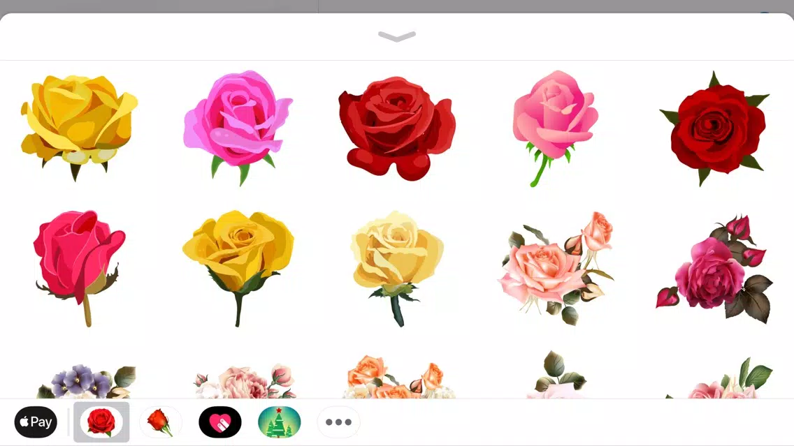Capturas de tela do Romantic Roses Sticker Wishes