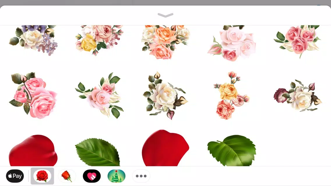 Capturas de tela do Romantic Roses Sticker Wishes