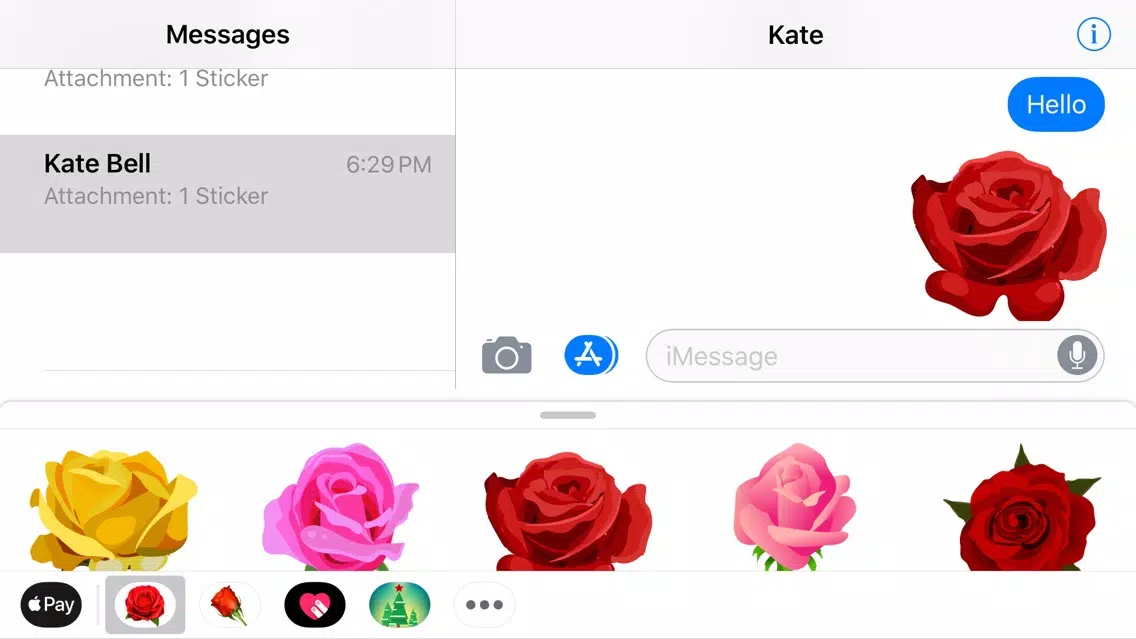 Capturas de tela do Romantic Roses Sticker Wishes