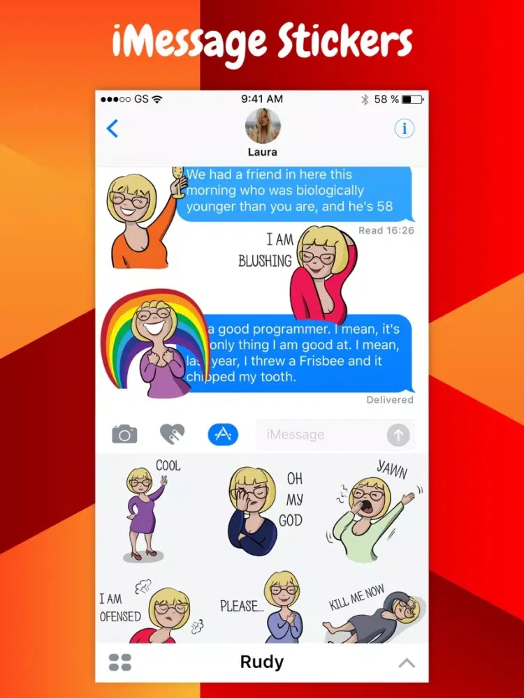 Rudy - Cartoon & Comic Funny Sticker Pack iPad  سکرین شاٹس