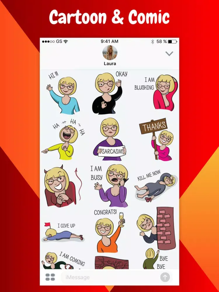 Rudy - Cartoon & Comic Funny Sticker Pack iPad  سکرین شاٹس