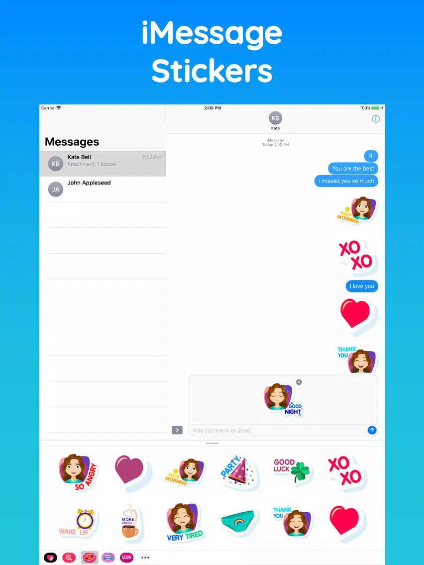 Fiona the Messy Girl Stickers iPad 應用截圖