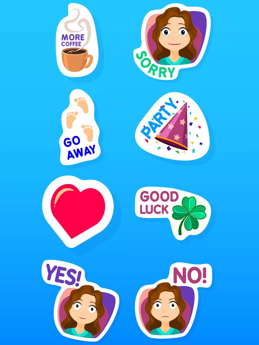 Fiona the Messy Girl Stickers iPad 應用截圖