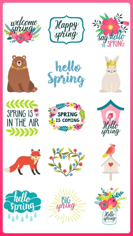 Hello Spring! Easter Stickers স্ক্রিনশট