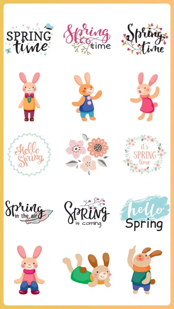 Capturas de pantalla de Easter & Spring Stickers Pack