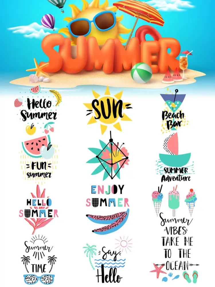 Summer Beach Party Stickers iPad  سکرین شاٹس