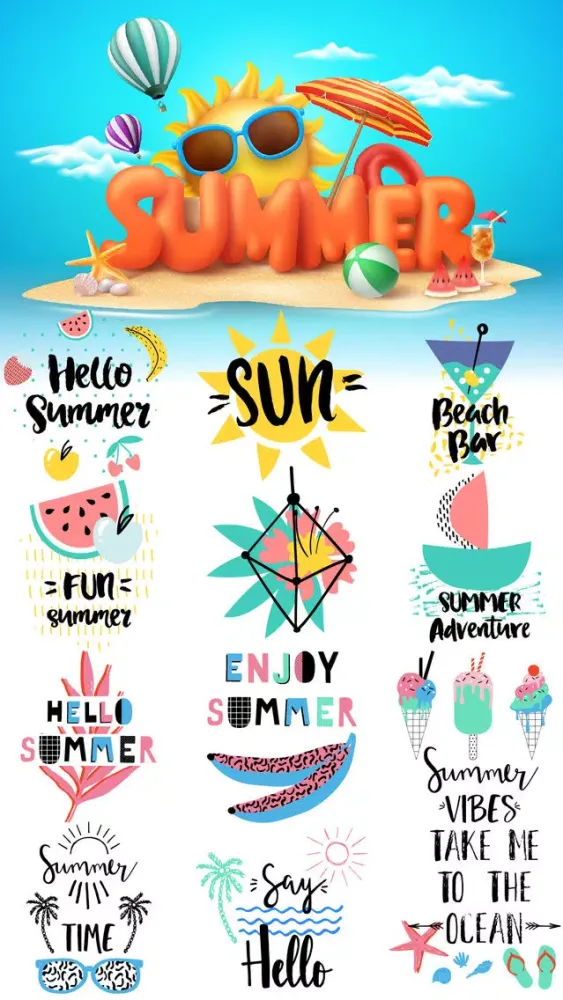 Summer Beach Party Stickers سکرین شاٹس