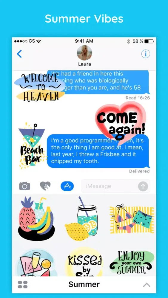 Summer Beach Party Stickers سکرین شاٹس