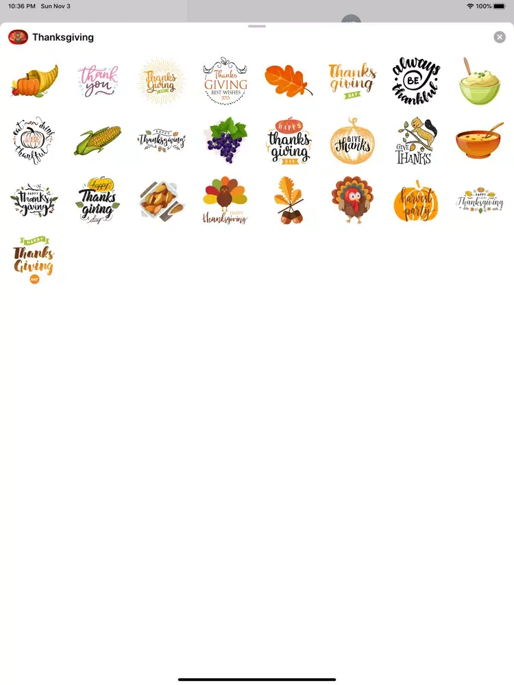 ภาพหน้าจอของ Thanksgiving Countdown · Emo iPad 